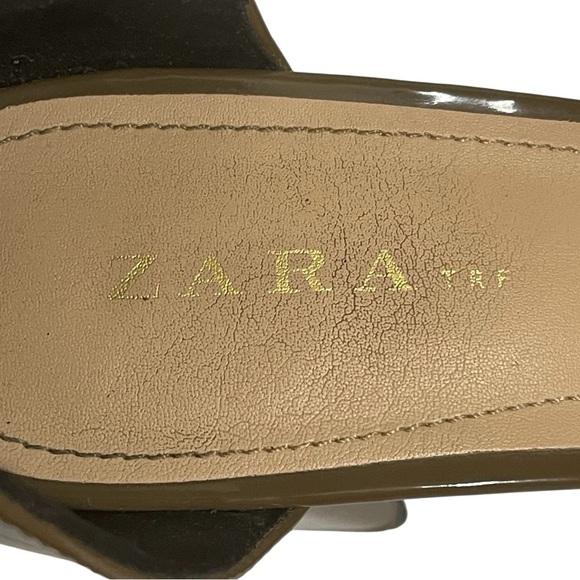💥SALE💥ZARA WOMENS TAN BLOCK HEEL SZ 8.5 - Picture 3 of 16